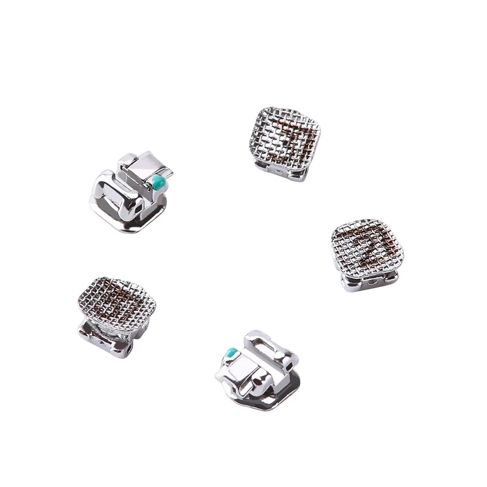 AZDENT Dental Orthodontic Brackets Self-Ligating Braces Inserted Crimpable Movable Hooks Auxiliary Hole Buccal Tube 28pcs/Box