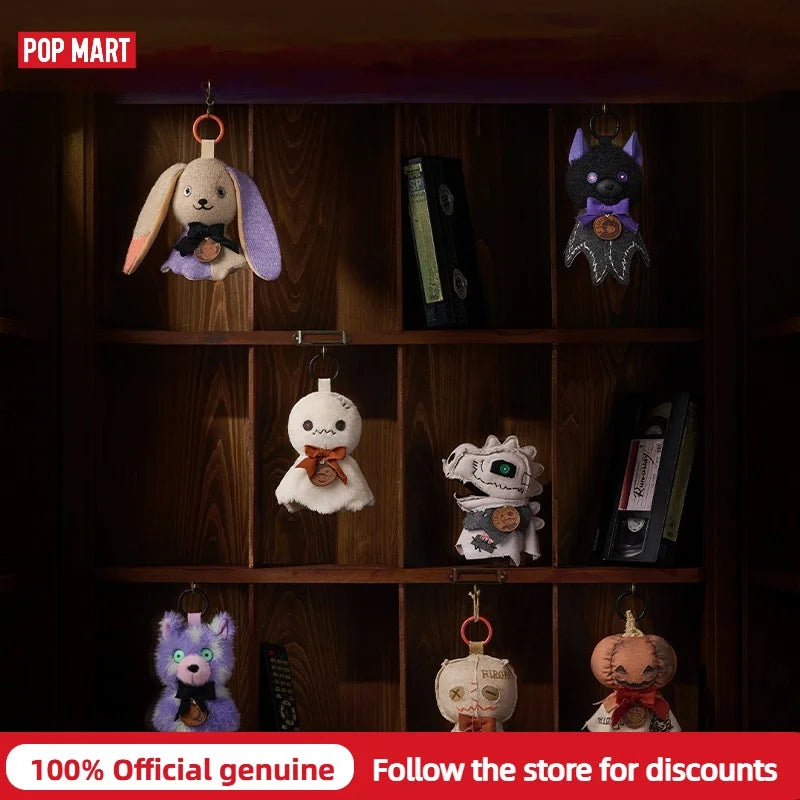 Genuine POP MART Hirono Dark Scene Series Blind Box Cute Night Light Hanging Ornament Bag Car Pendant Home Decor Halloween Gift