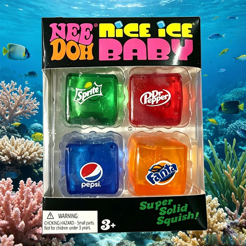 Squishy Schylling NeeDoh /*Nice Cube Sensory /Squeeze Toy Super Squish Stress Relief Anxiety Sensory Tool Stress Reliever Toys
