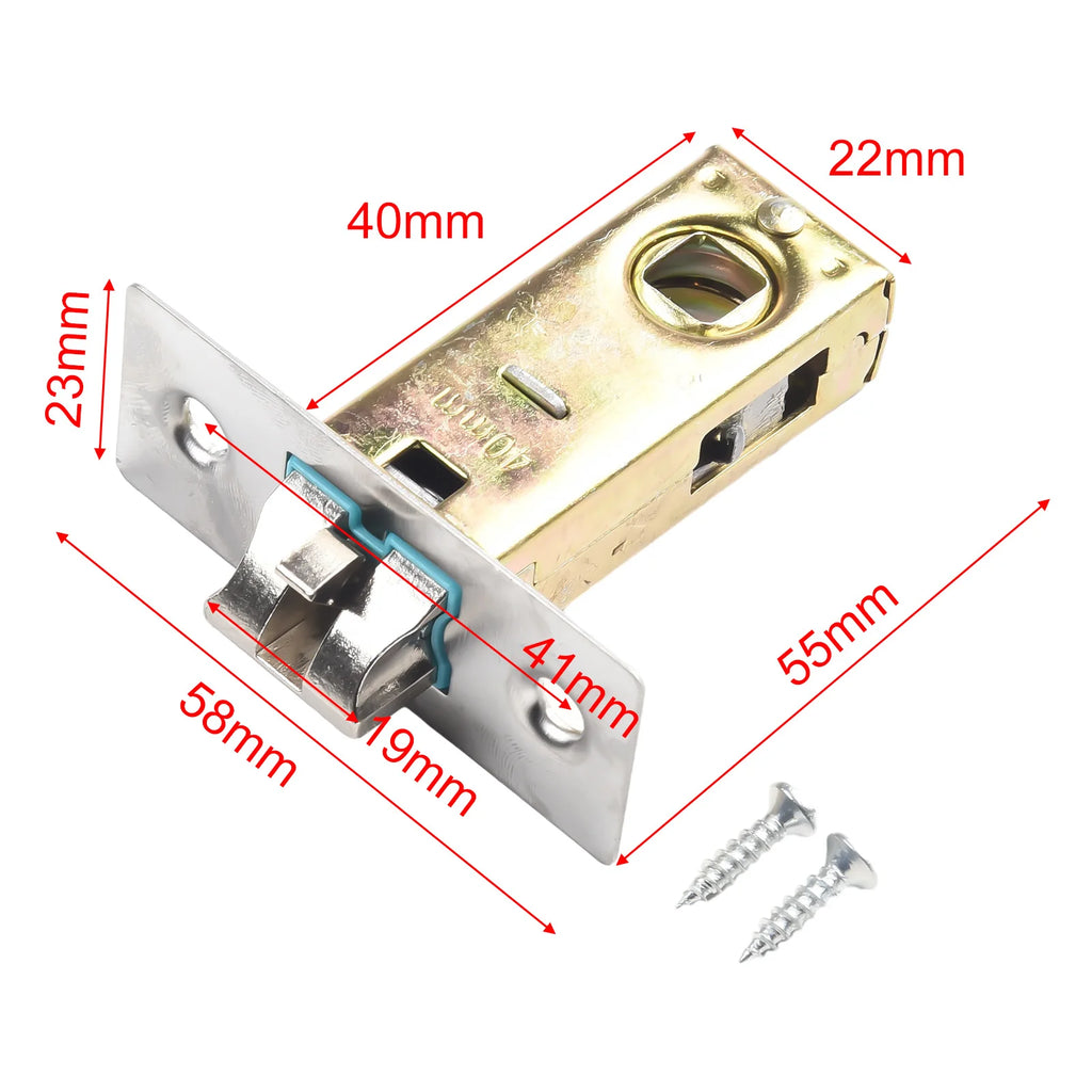 Door Lock Core Tubular Latch Internal Bolt Facility Sprung Catch Lock Core Tongue Lockcase Fitting Bathroom Insert Core Hardware