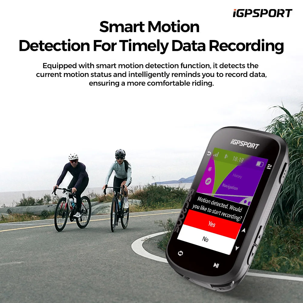 iGPSPORT BSC200S GPS Route Navigation Bike Computer Colorful Screen Wireless Bicycle Speedometer Cycling Odometer Bluetooth Ant