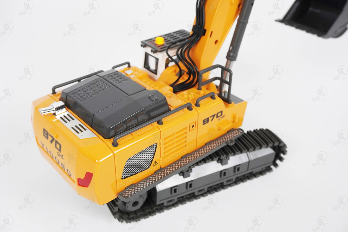 Mini Excavator 1/50 970 Electric Excavator Simulation Model With Lighting System Desktop Remote Control Excavator Model Toy