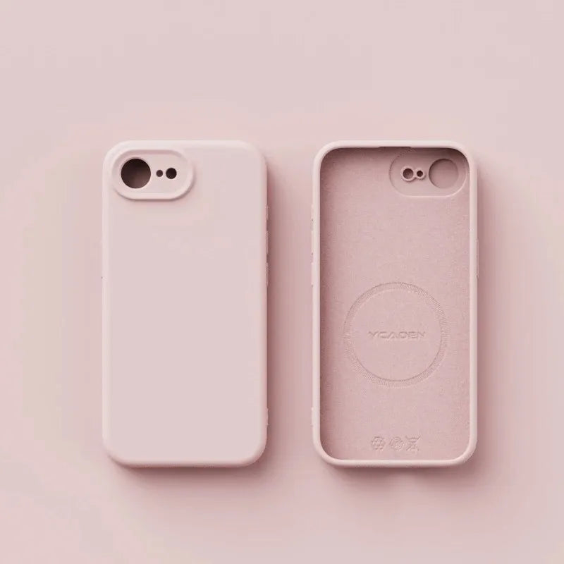 For Magsafe Case For iPhone 17E Liquid Silicone Magnetic Shockproof Solid Colour Matte Soft Cover For iPhone 17 E 17e Bumper