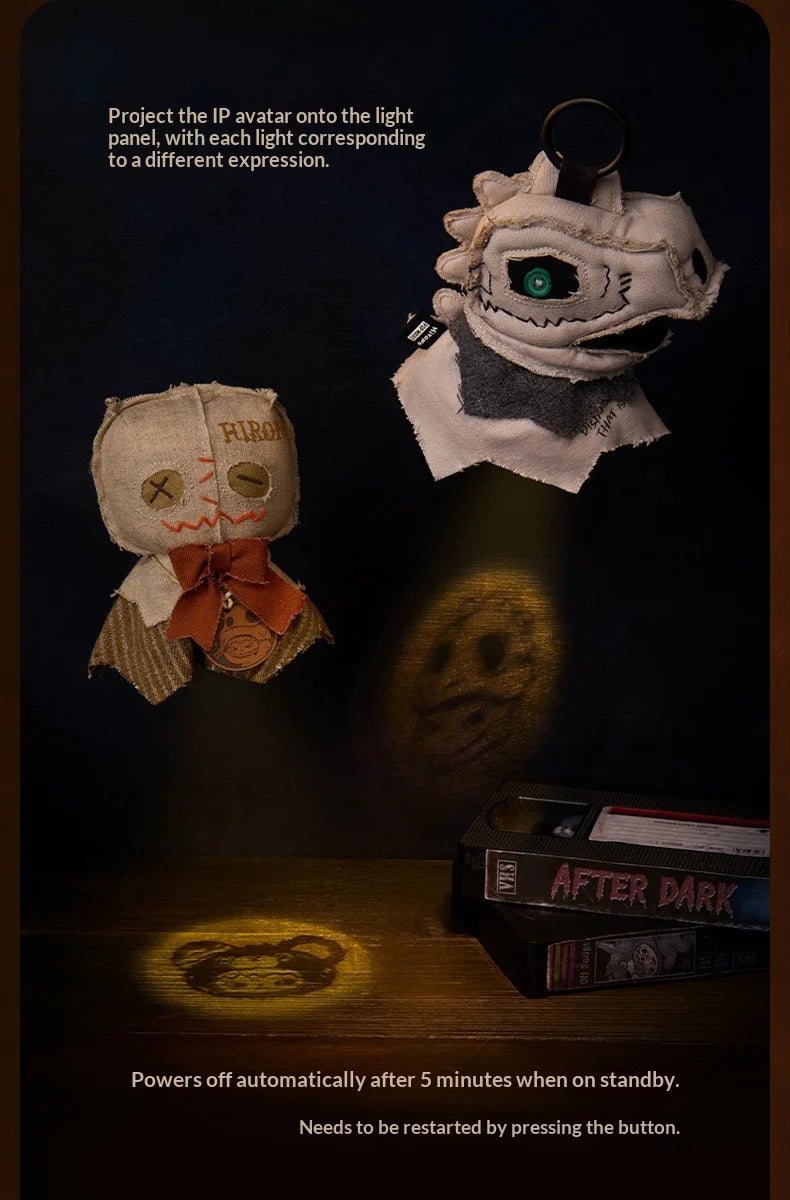 Genuine POP MART Hirono Dark Scene Series Blind Box Cute Night Light Hanging Ornament Bag Car Pendant Home Decor Halloween Gift