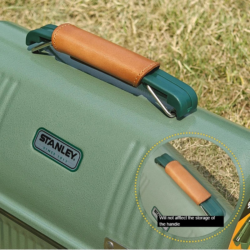 For Stanley Lunch Box 9.4L Accessories Set Handle Cowhide Cover Ultralight Aluminum Alloy Table Top Hanging Rack Felt Lining