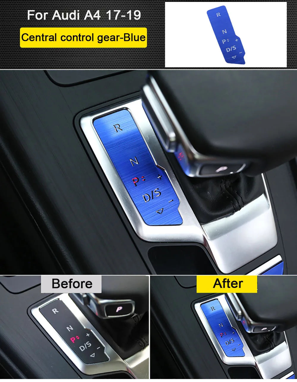 Car Decal Central Handbrake A P Buttons Decorative Panel Covers Stickers Trim For Audi A4 B9 Interior Auto Accessories Goods