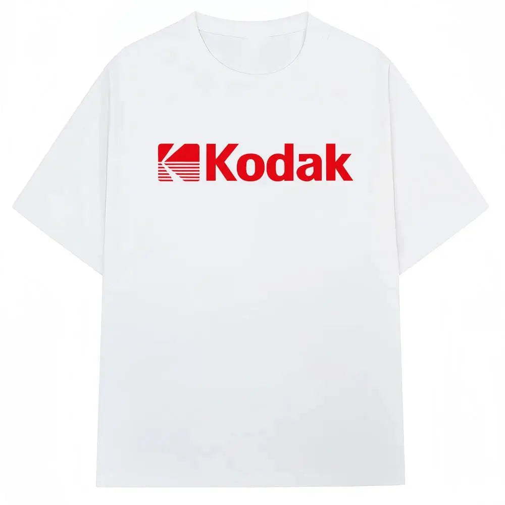 Kodak Polychrome Rainbow Back Print Unisex Cotton T Shirt Vintage Retro Short Sleeve Tee Y2K Casual Streetwear Film Graphic Top