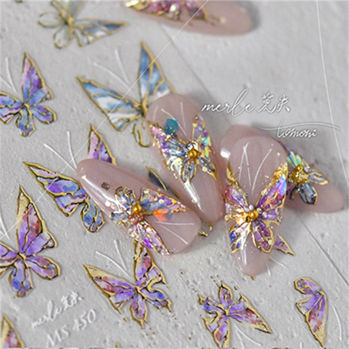 1pcs 5D Rhinestones Gold Silver Irregular Pattern Nail Sticker Simple Design Adhesive Slider Nail Art Decoration Decals Supplies