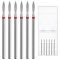 6pcs/SET Nail Dill Bits Diamond Milling Cutter for Manicure 3/32" Burr Electric Nail File Cuticle Remover Tool