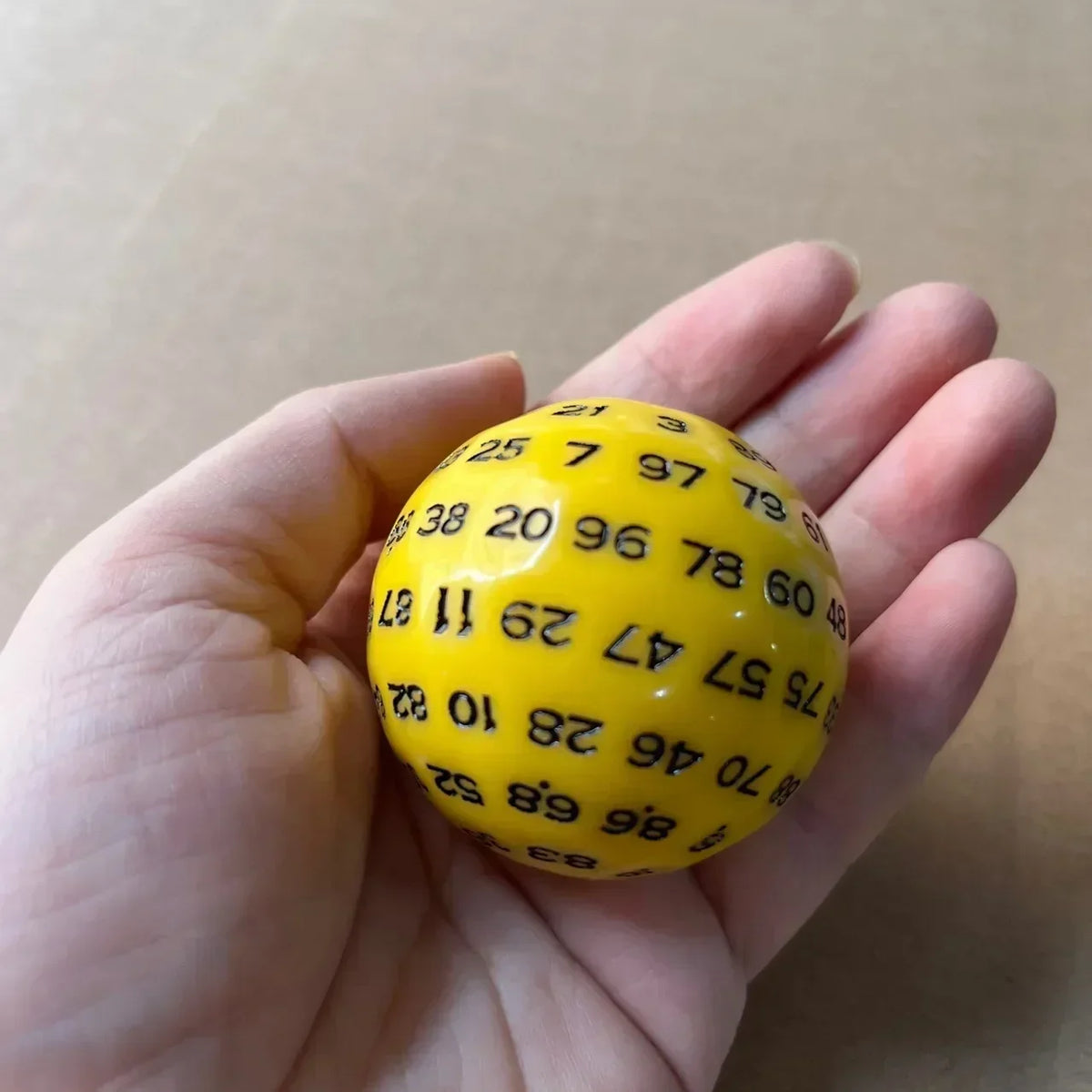 1pcs 100 Side Number Dice for DND TRPG RPG Cthulhu Board Game Running Team Black White Green Red Yellow Polyhedral Dnd Dice Set