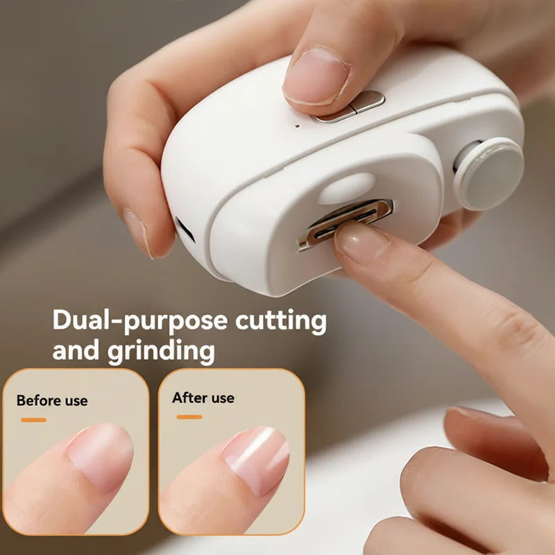 2-in-1 Fully Automatic Nail Polisher And Clipper Portable Trimming And Polishing Tool for Easy Nail Care