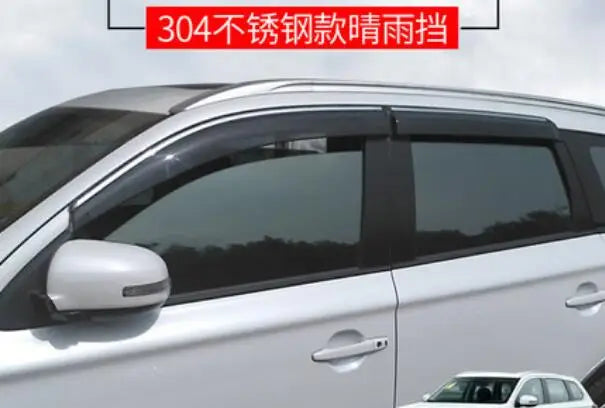 For Mitsubishi Outlander 2010 2011 2012, 2013 2014 2015 2016- 2020 Side Window Deflector Sun Rain Deflector Weather Shield JF