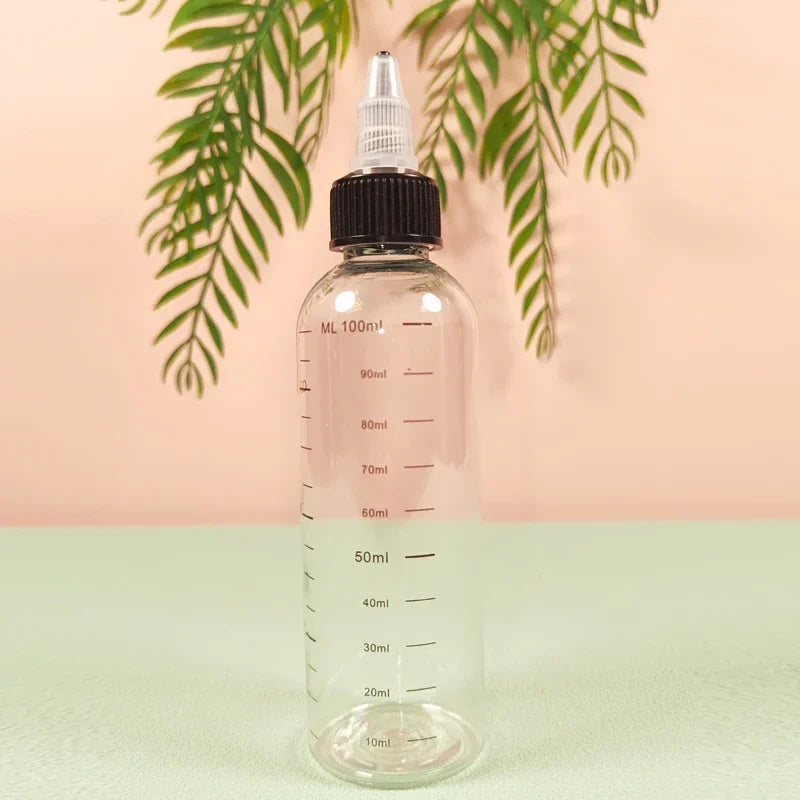 1Pcs 30ml-500ml Empty Plastic Bottle Refillable Oil Liquid Dropper Bottles W/ Twist Top Caps For Tattoo Pigment Ink Containers