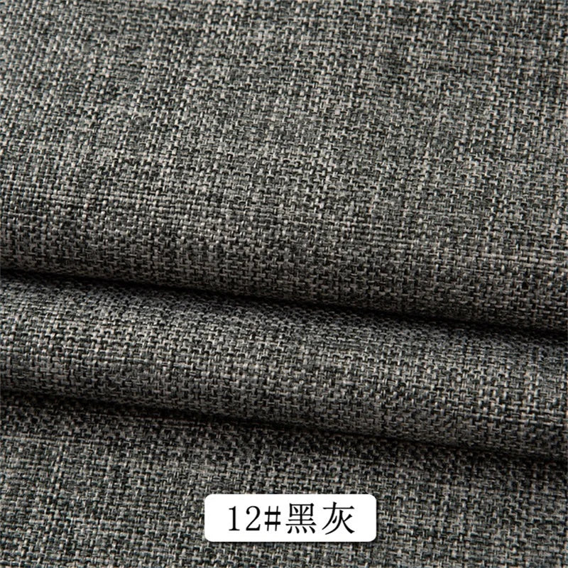 150 Cm Wide Home Textile Cotton Linen Style Sofa Fabric Solid Color Thickened Linen Coarse Cloth DIY Tablecloth Fabric 400 G / M
