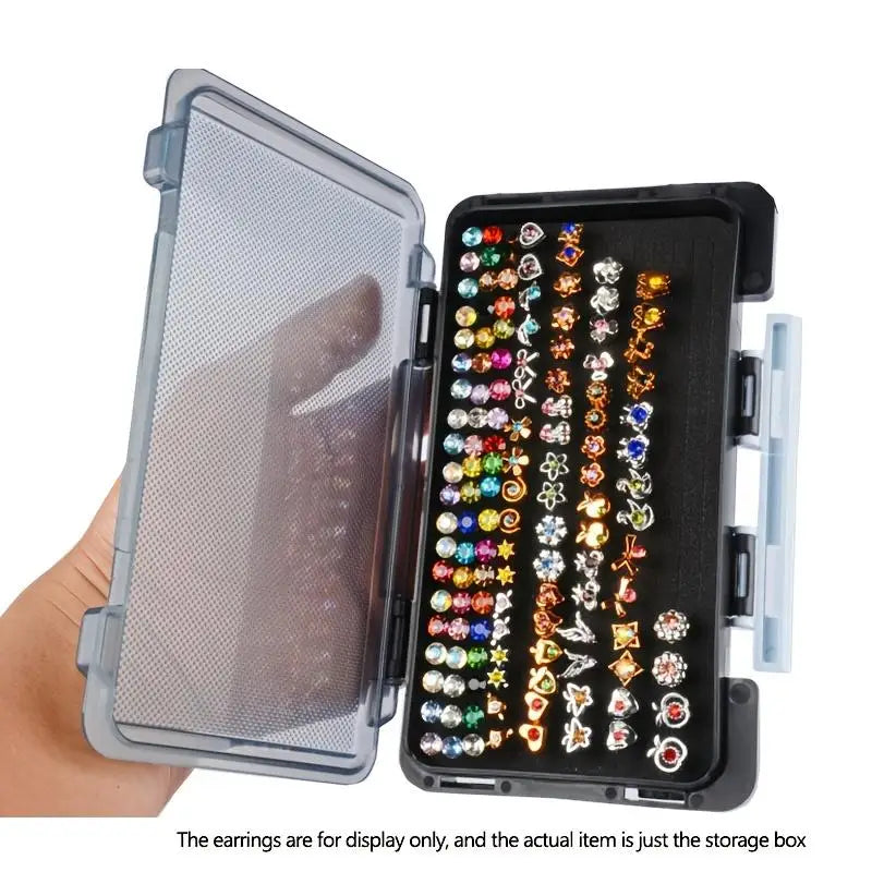 Rings Organizer Jewelry Storage Tray With Transparent Cover Display Box for Earrings Necklaces Secure Storage For Gifts