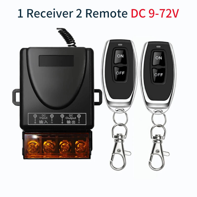 AC 75-220V DC 9-72V RF433Mhz Wireless Remote Control Switch 12V 24V 110V 220V 30A Relay Receiver for Water Pump Motor LED Light