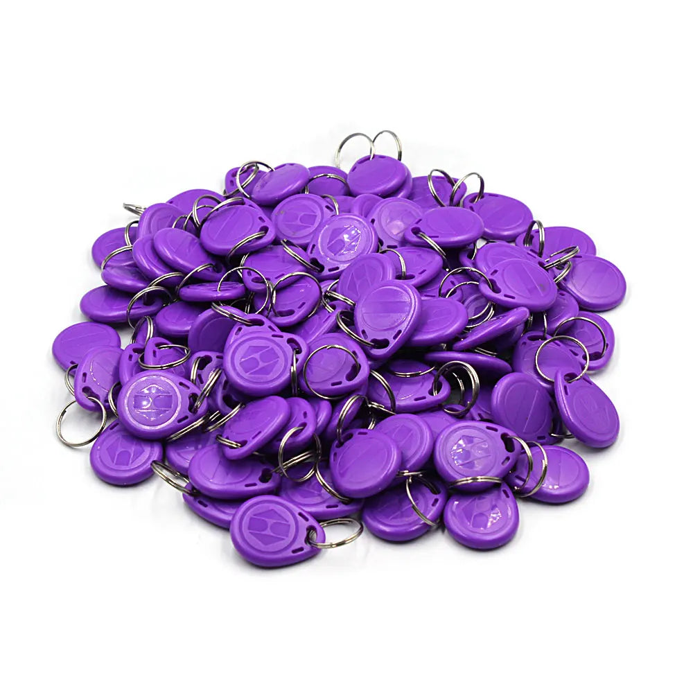 100pcs Waterproof EM4305 T5577 Copy Rewritable Writable Rewrite Duplicate RFID Tag Proximity ID Token Key Keyfobs Ring Clone Car