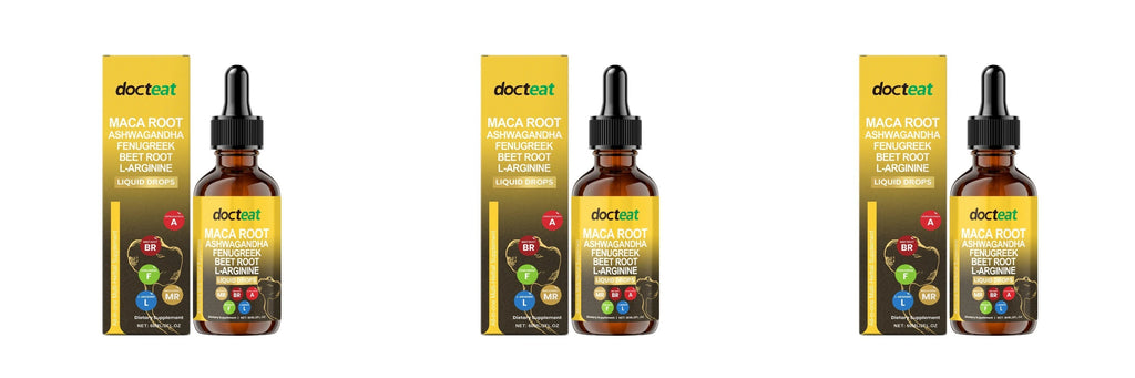 Maca Root Beet Root L-Arginine Liquid Drops Herbal Supplement for Men Energy Vitality Active Daily Wellness Support 60ml