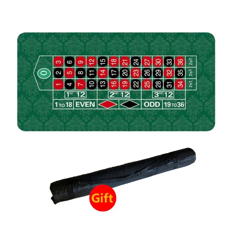 1.2*0.6m Hold'Em Texas Poker Mat Black Jack Baccarat Dice Durable Rubber Home Gaming Desk Pad
