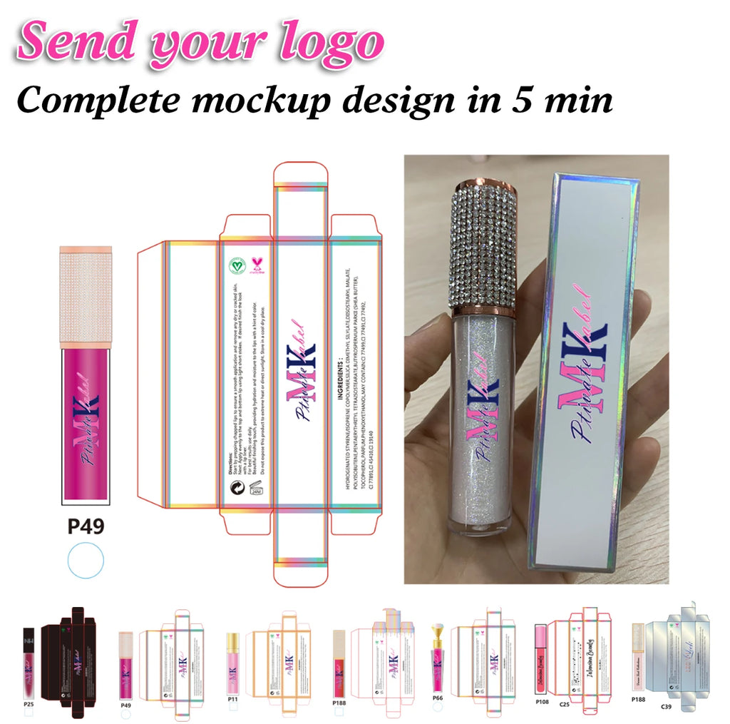 High Pigment No Logo Lip Gloss Custom Packaging Makeup Lipgloss Vegan New Arrival Lip Gloss