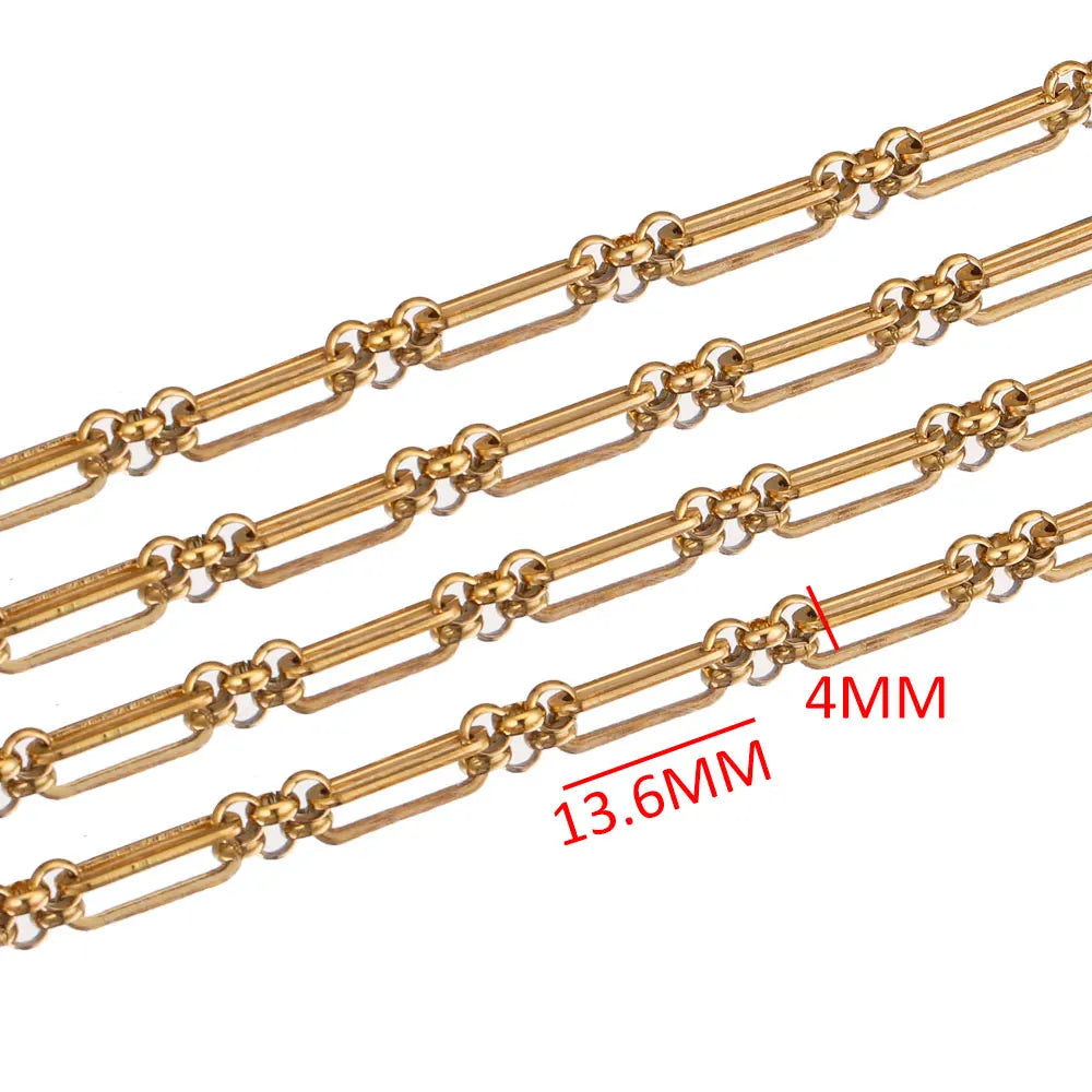 1 Meter Stainles Steel Gold Handmade Star Shells Chains for Women Necklace Bracelet Anklet Making Supplies Bulk Items Wholesale