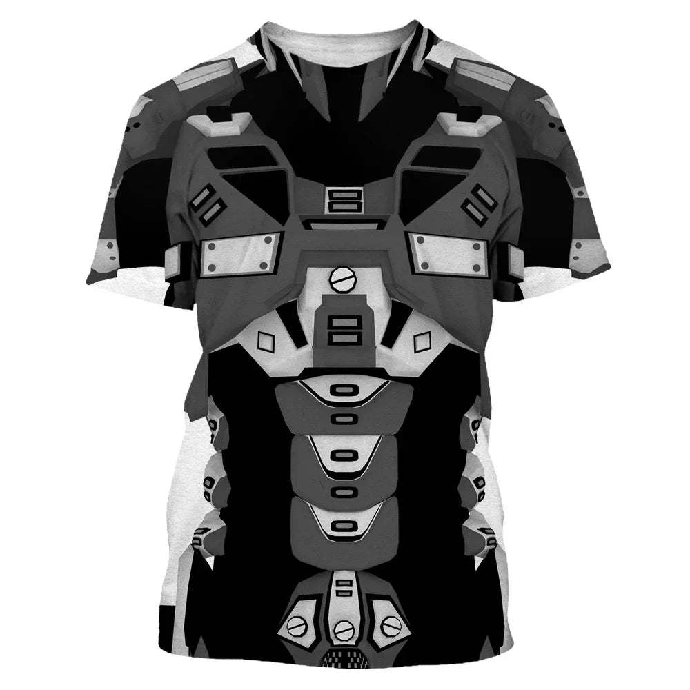 Men's Muay Thai casual T-shirt running sports short sleeved 3D printed short sleeved summer new breathable and comfortable T-shi