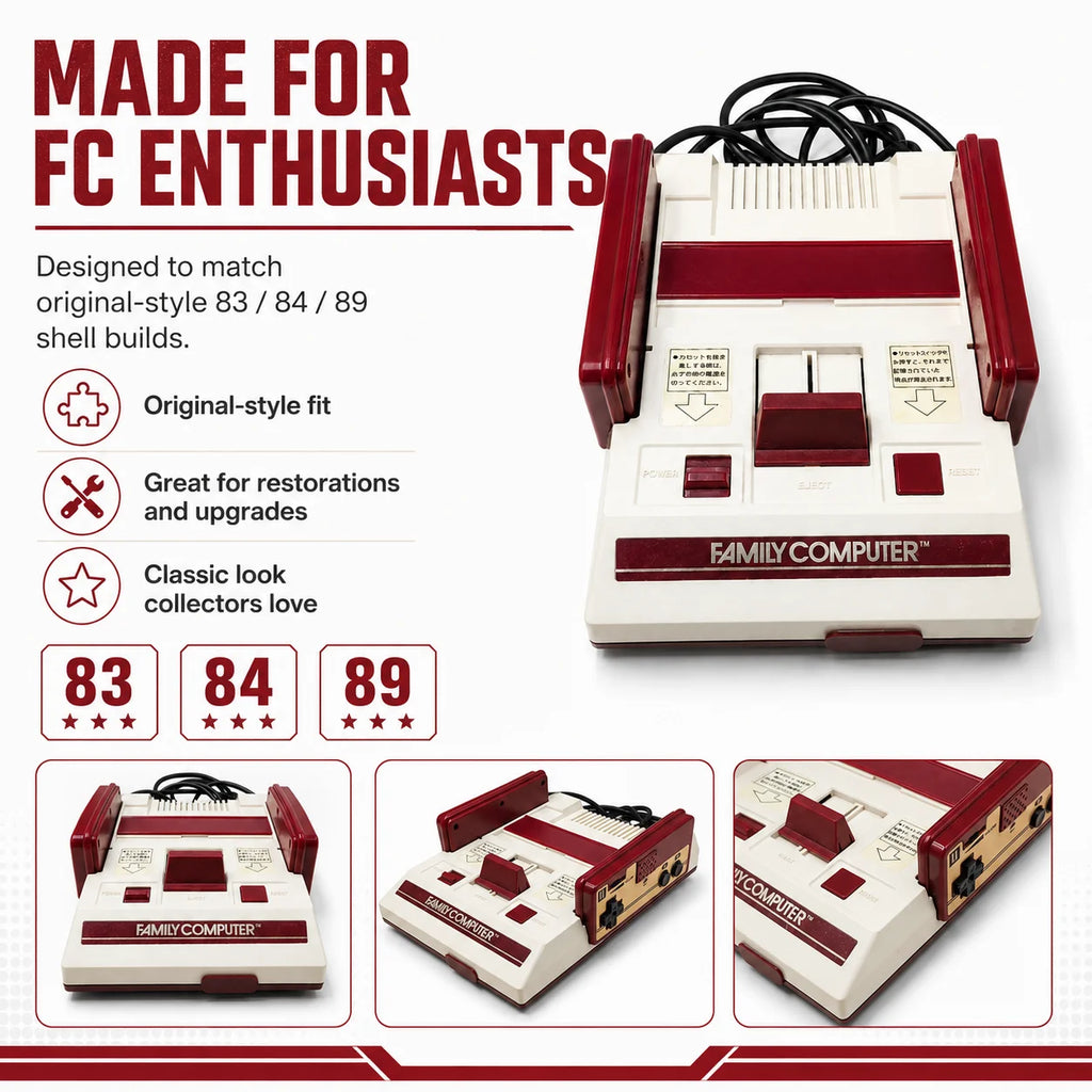 Retro Game  AV S-Video RGB Famicom NES Compatible with Original 83, 84, 89 Shells RGB Famicom Clone Console Supports Zapper