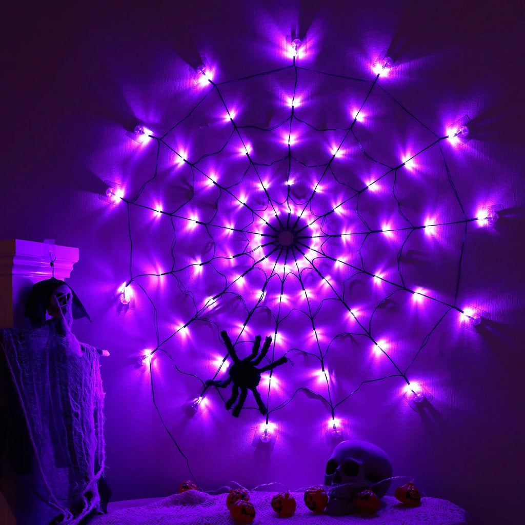 Halloween Hanging Ghost Decorations Outdoor, Glowing Ghost with Witch Hat String Lights for Yard Patio Garden Tree Decoration