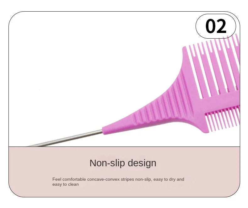 3pcs Hairbrush Hair Styling Combs Tailed Comb Set Coloring Dyeing Comb Salon Tool Sectioning Highlighting Weaving Cutting Comb