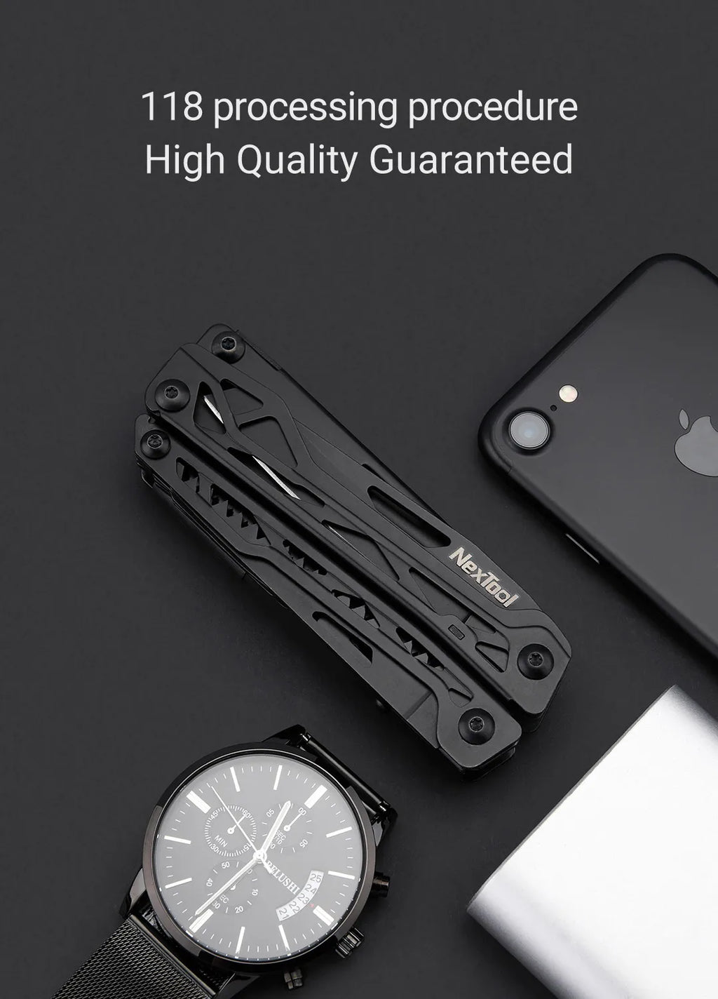 NexTool 11-In-1 Black Knight Multi-function Camping Tools Knife Outdoor Survival Folding Pliers Scissors Hand Multitool Tool Kit