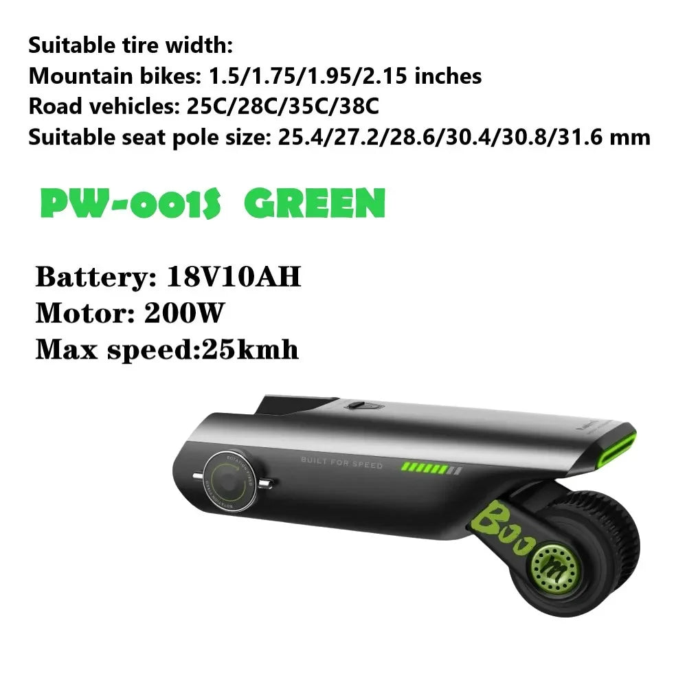 Wheel Bicycle Electric Booster 18V10AH Battery 200w Portable Bicycle Booster Durable Accessories Bicycle Mountain Bike Suite