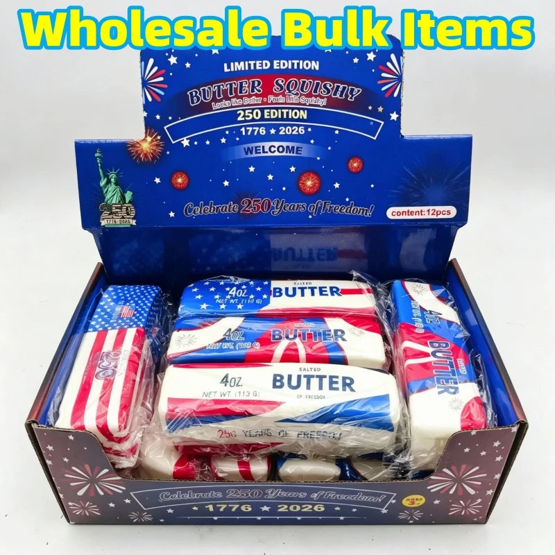 1 Box 12 Pcs Slow Rebound Squeeze Toy Butter Stick Anti Stress Release Soft Sensory Toy , Wholesale Suitable For Retail Stores