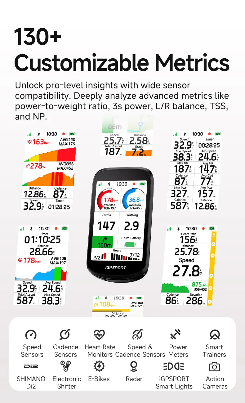 iGPSPORT BSC500 Touchscreen Bike Computer GPS Cycling Global Map Navigation Wireless Cycling Computer with Digital Bike Bell