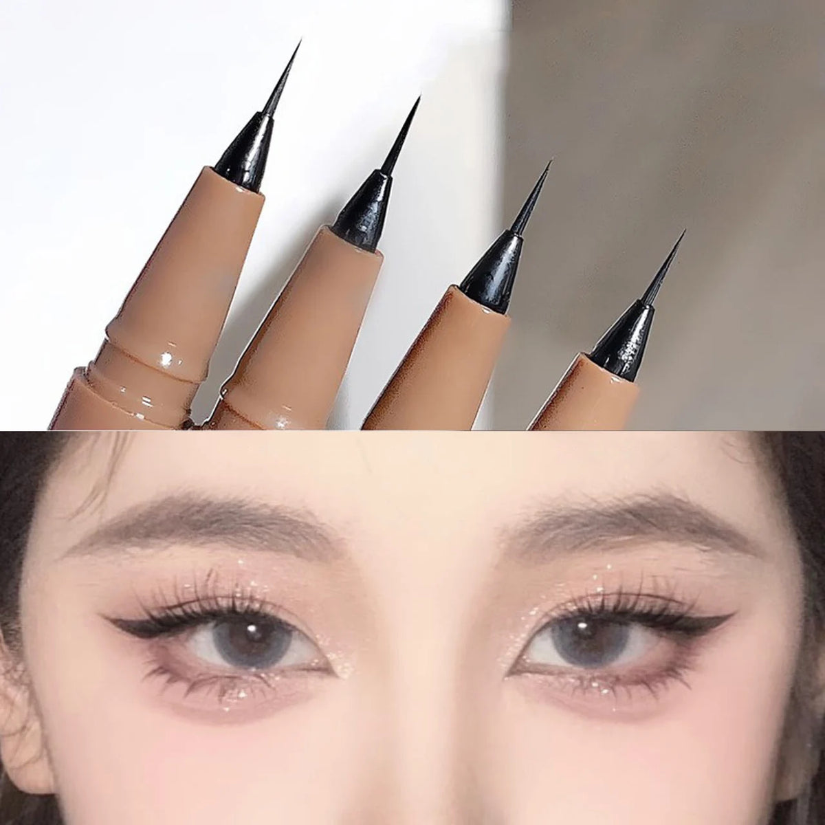 Gege Bear Liquid Eyeliner Pen Waterproof Smudge-proof Fast and Precise Makeup Quick and Smooth Drying Lower Eyelash Pen