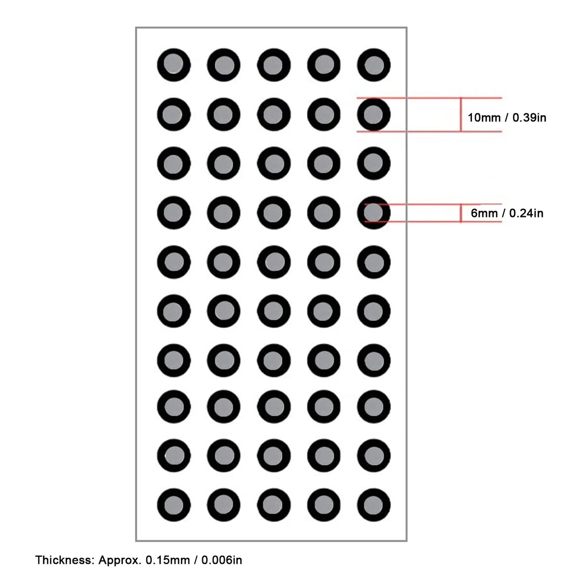 1000 Pcs/20 Sheets 3D Scanning Marker ID 6mm OD 10mm High Reflection Strong Adhesion 3D Tracking Dot Reference Point Marker