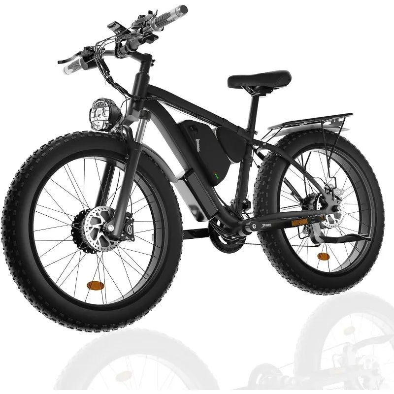 Electric Bicycle 21Speed 48V 1000W 2000W Dual Motor 22.4ah 26 Inch Electric Fat Bike Aluminum Alloy Ebike All-terrain E-bike