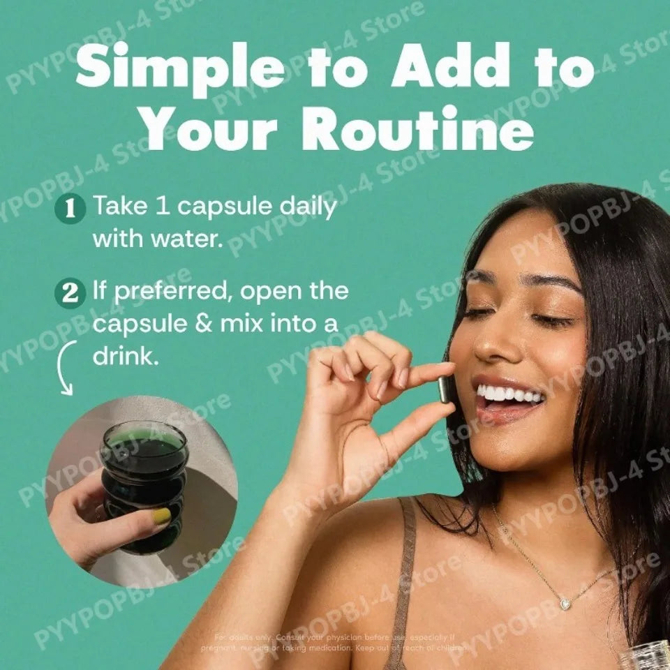 Chlorophyll Capsules with Parsley & Peppermint Leaf, Daily Freshness, Digestive Comfort & Wellness Support, Vegan 30 Count
