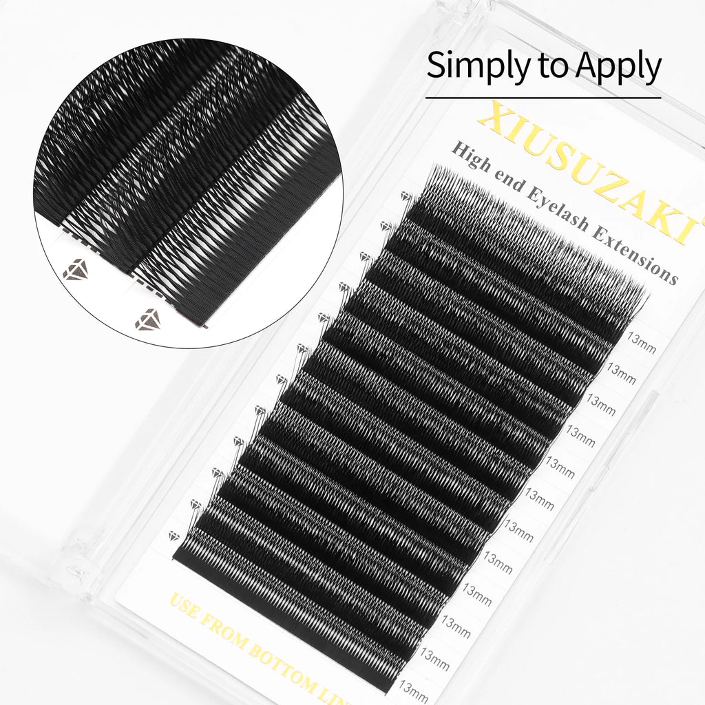 XIUSUZAKI  U-Shaped YY 3D 4D 5D Eyelash Extensions New Style U 2D YY Lashes Extension Mink Premade Volume Fans False Eyelashes