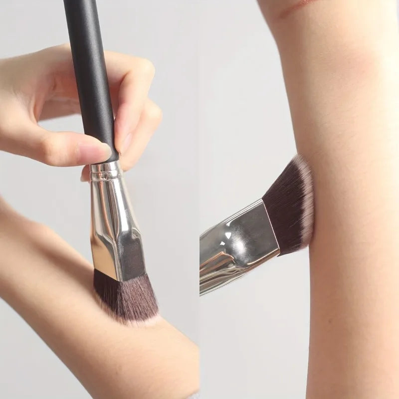 2 PCS Makeup Brushes Rectangular Foundation Brush & Concealer Brush for Contouring, Blending, Powder/ Foundation Application