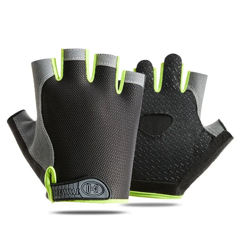 Half-finger gloves for men and women, breathable and anti-slip outdoor road gel summer gym training gloves for bicycles