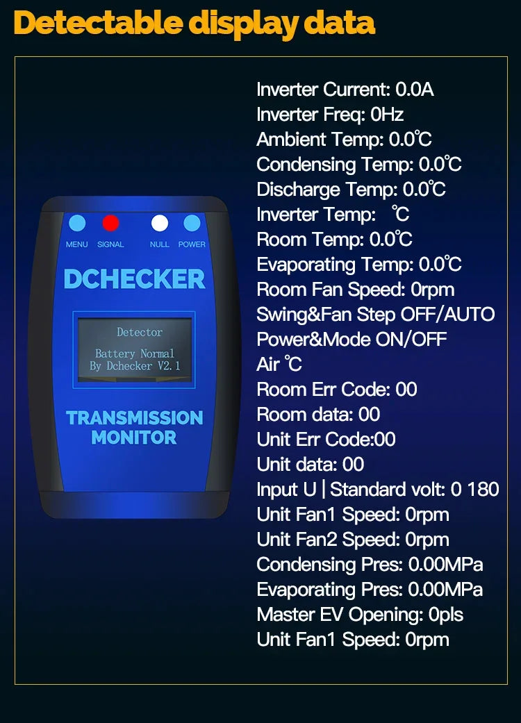 Transmission Monitor Dchecker For Daikin Split/Multi-Split SkyAir Services Troubleshooting Becomes Easy New