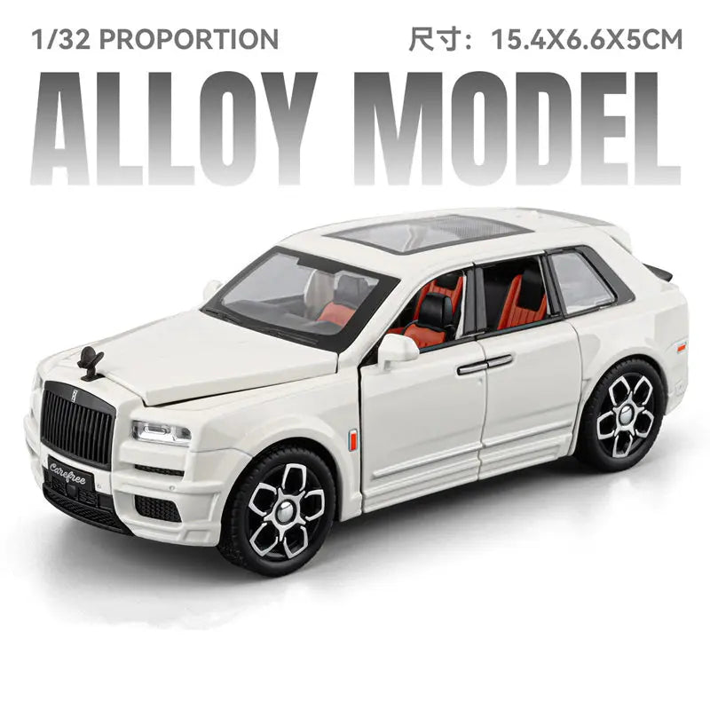 1/32 2025 Rolls Royce SUV Cullinan Alloy Luxury Car Model Diecast Metal Toy Off-road Vehicle Car Model Sound and Light Kids Gift