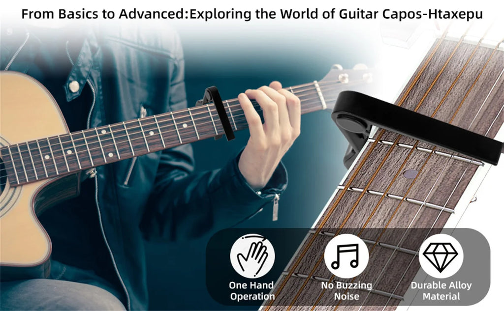 Miwayer Guitar Capo with Tone Enhancement System - Lightweight Alloy, Quick Adjustment for All Stringed Instruments