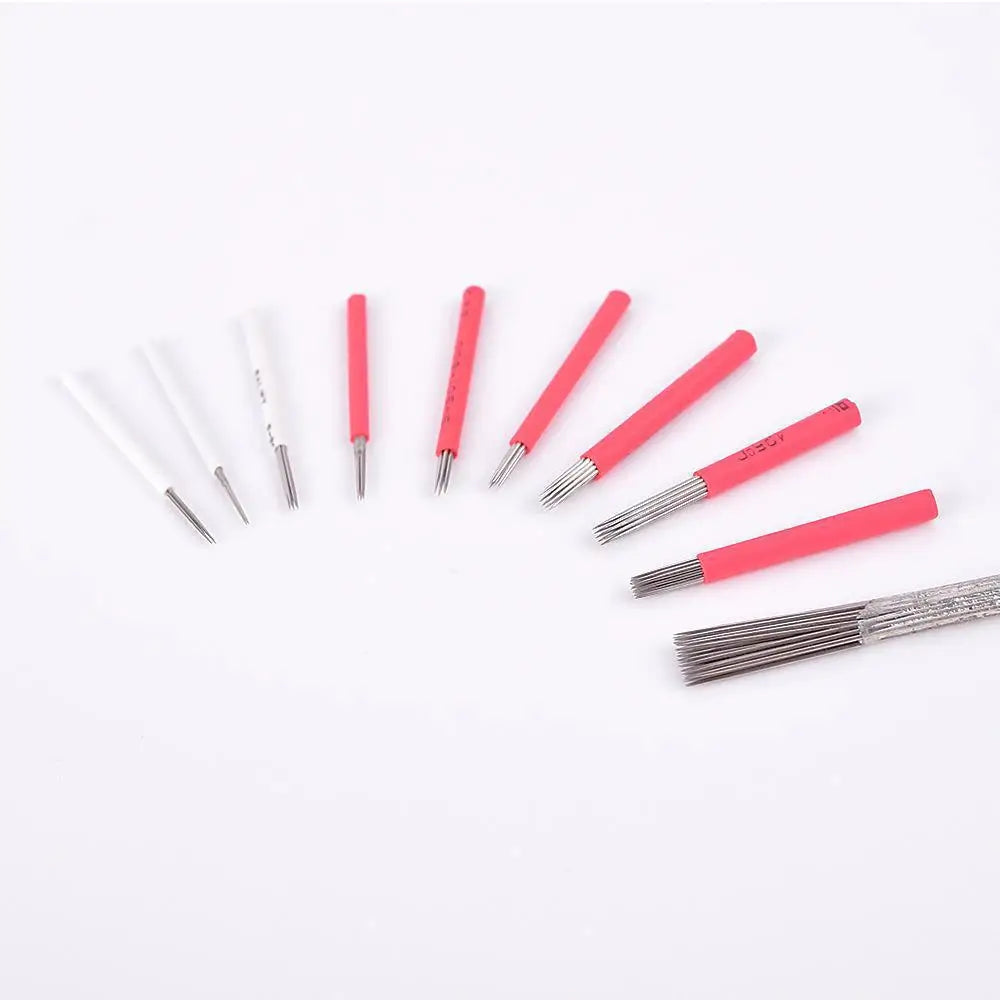 10pcs/bag Tattoo Permanent Round Blade Microblading 3R 5R F7 F19 R21 TMicroblading Needles for Manual Pen Shading Fog Eyebrow