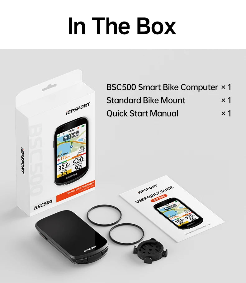 iGPSPORT BSC500 Touchscreen Bike Computer GPS Cycling Global Map Navigation Wireless Cycling Computer with Digital Bike Bell