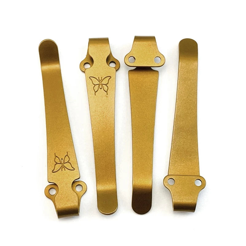 Knife Titanium Back Clamp Pocket Clip 5 Color For Emerson CQC Benchmade Griptillian Bugout 535 585 551 Knives