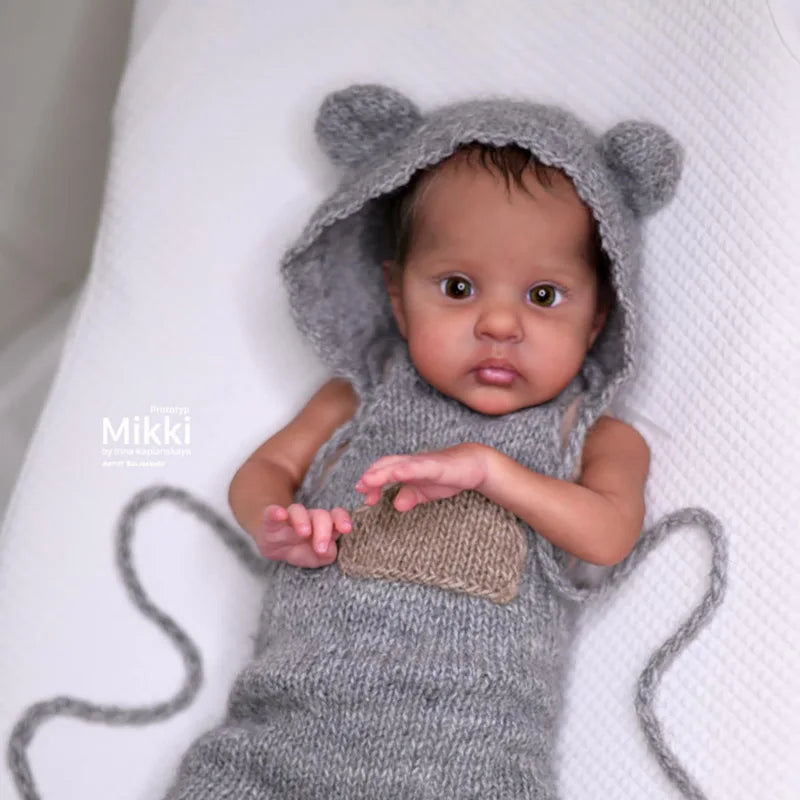 17inch New Popular Mikki Reborn Baby Doll Kit Unfinished Unpainted Fresh Color With Cloth Body DIY Doll Parts For Artists Only