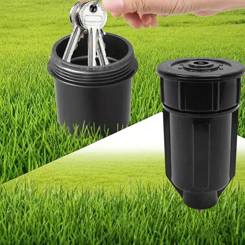 Waterproof Black Outdoor Key Hider Safe Secure Hide-A-Key Storage for Garden Decor House Spare Keys