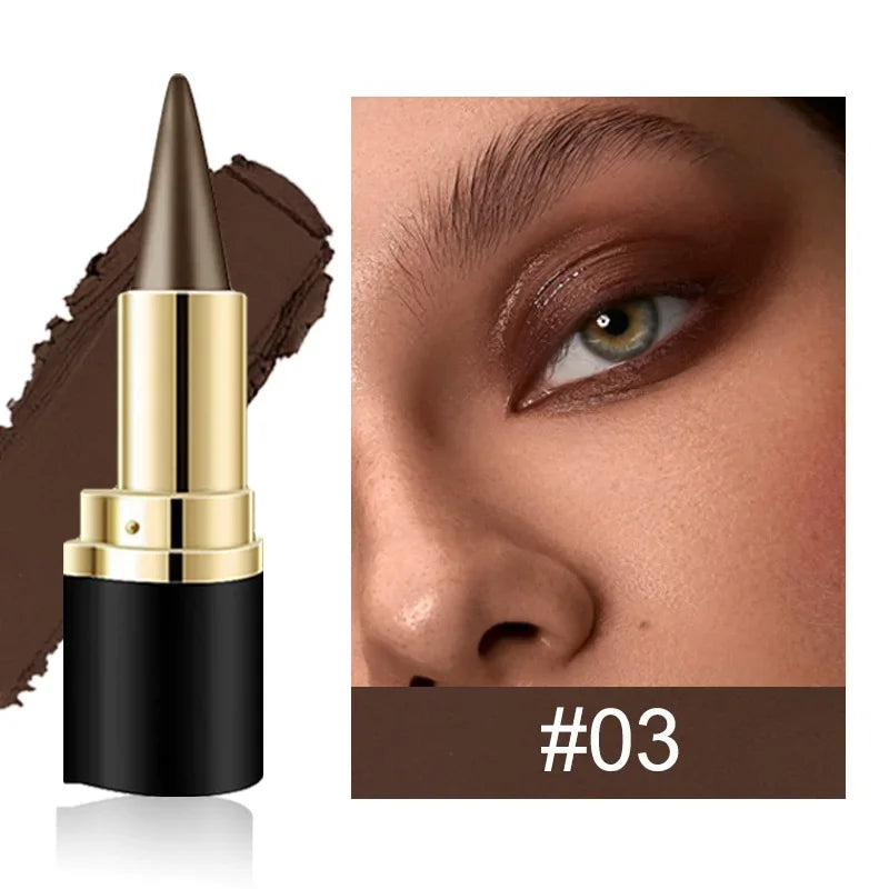 Smooth Gel Eyeliner Stick Waterproof Silver Black High Pigment Smudge Proof Eye Liner Pen Multi-use Eye Shadow Makeup Cosmetics