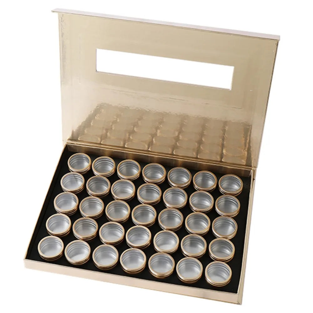 Multifunctional Silver Aluminum Empty Cans Cosmetic Container Lip Balm Nail Art Makeup Cream Jar Storage Box Nail Supplies